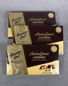 하와이안호스트 알로하 젬스 밀크초콜릿 3개세트 681g 하와이 마카다미아 초콜릿